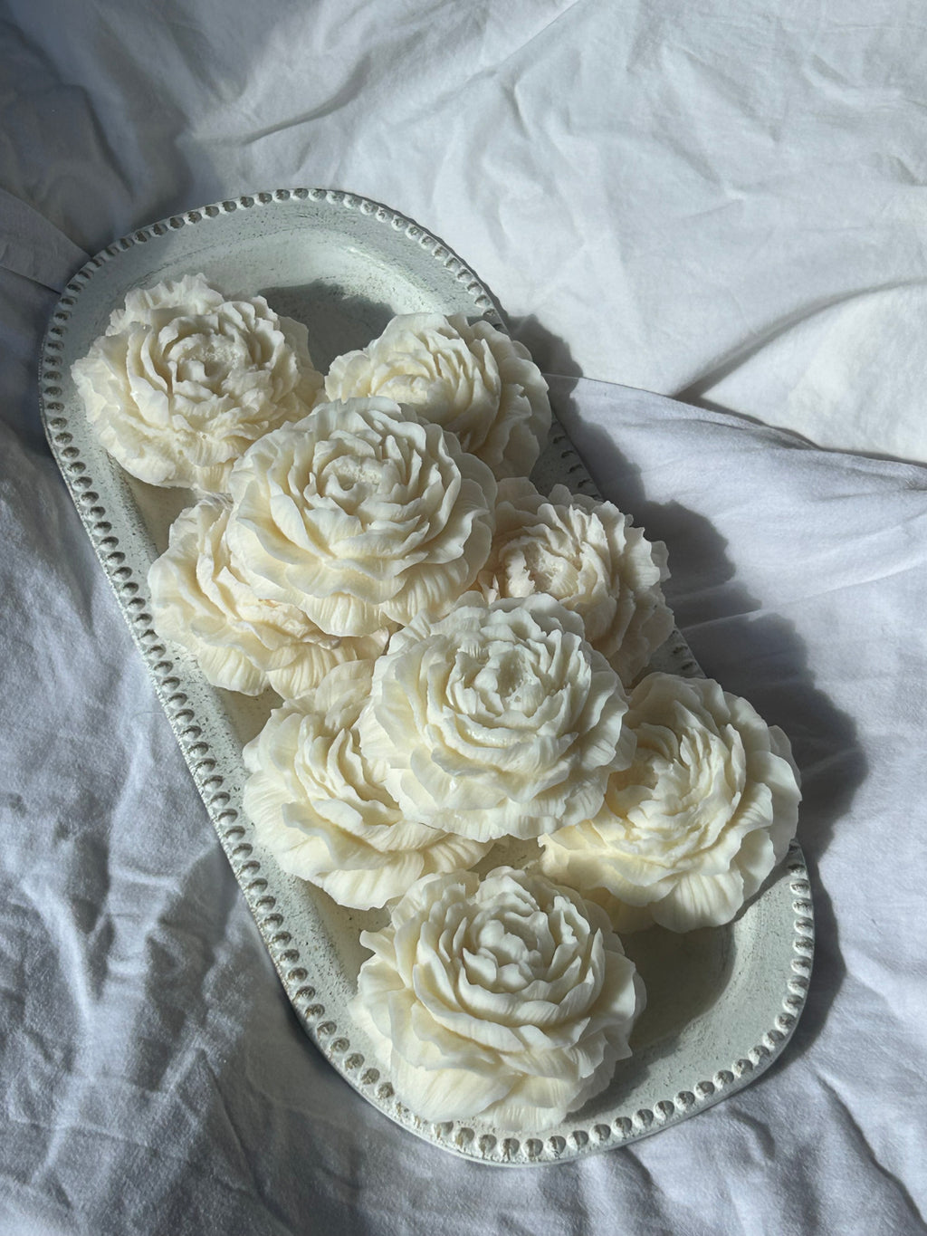 Peony candle in a box