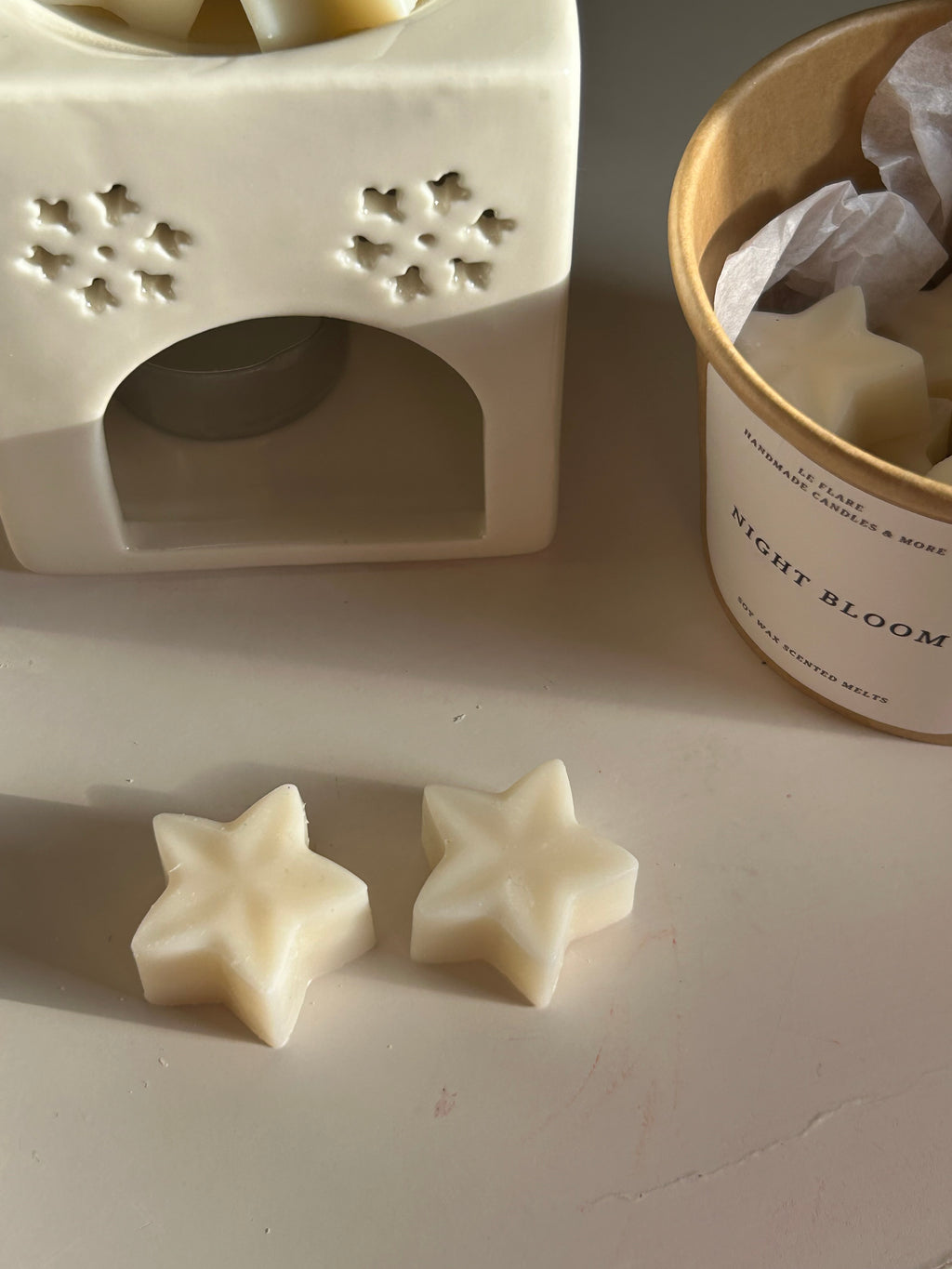 Wax melts night bloom