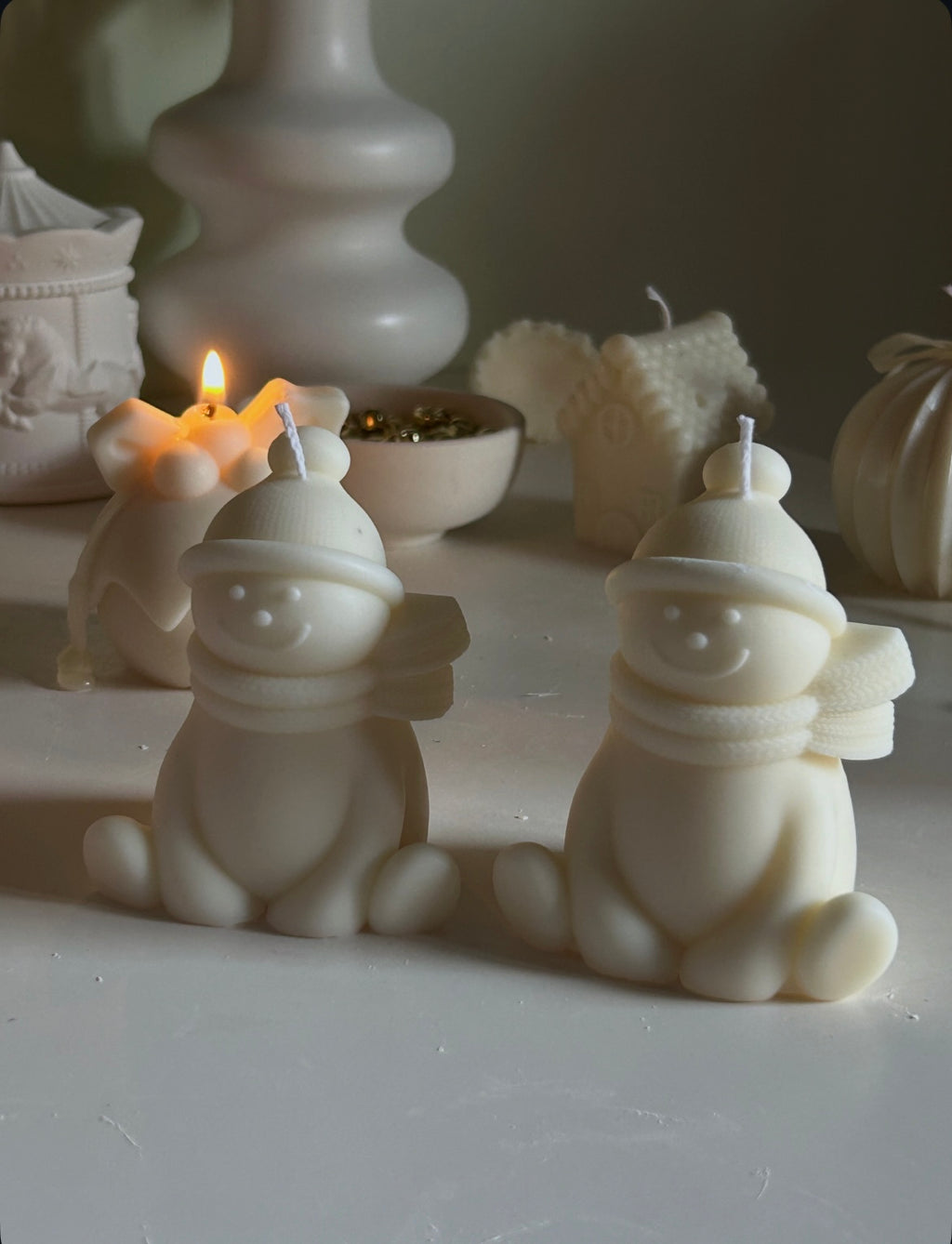 Snowman with a scarf