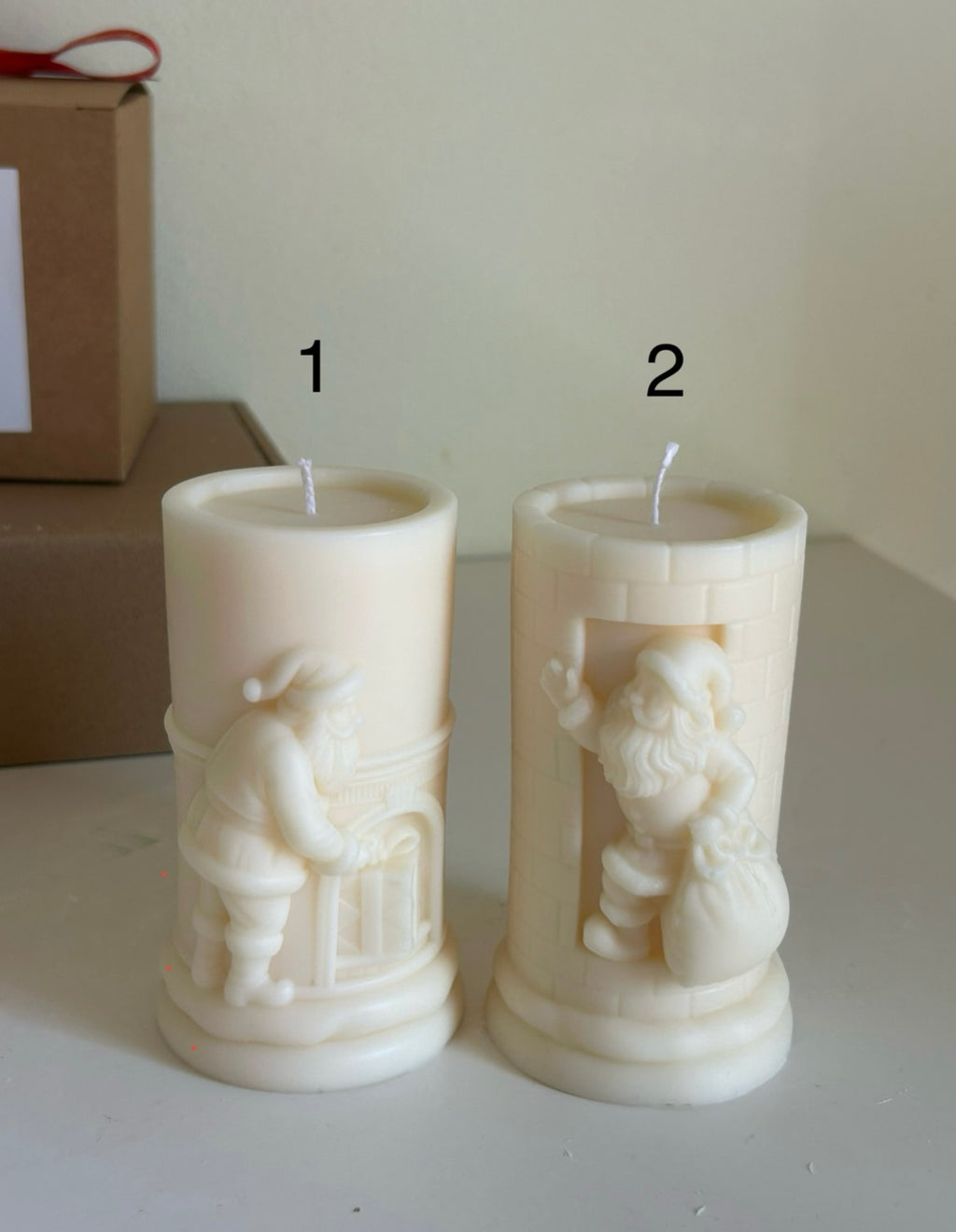 Santa Claus Pillar Candles