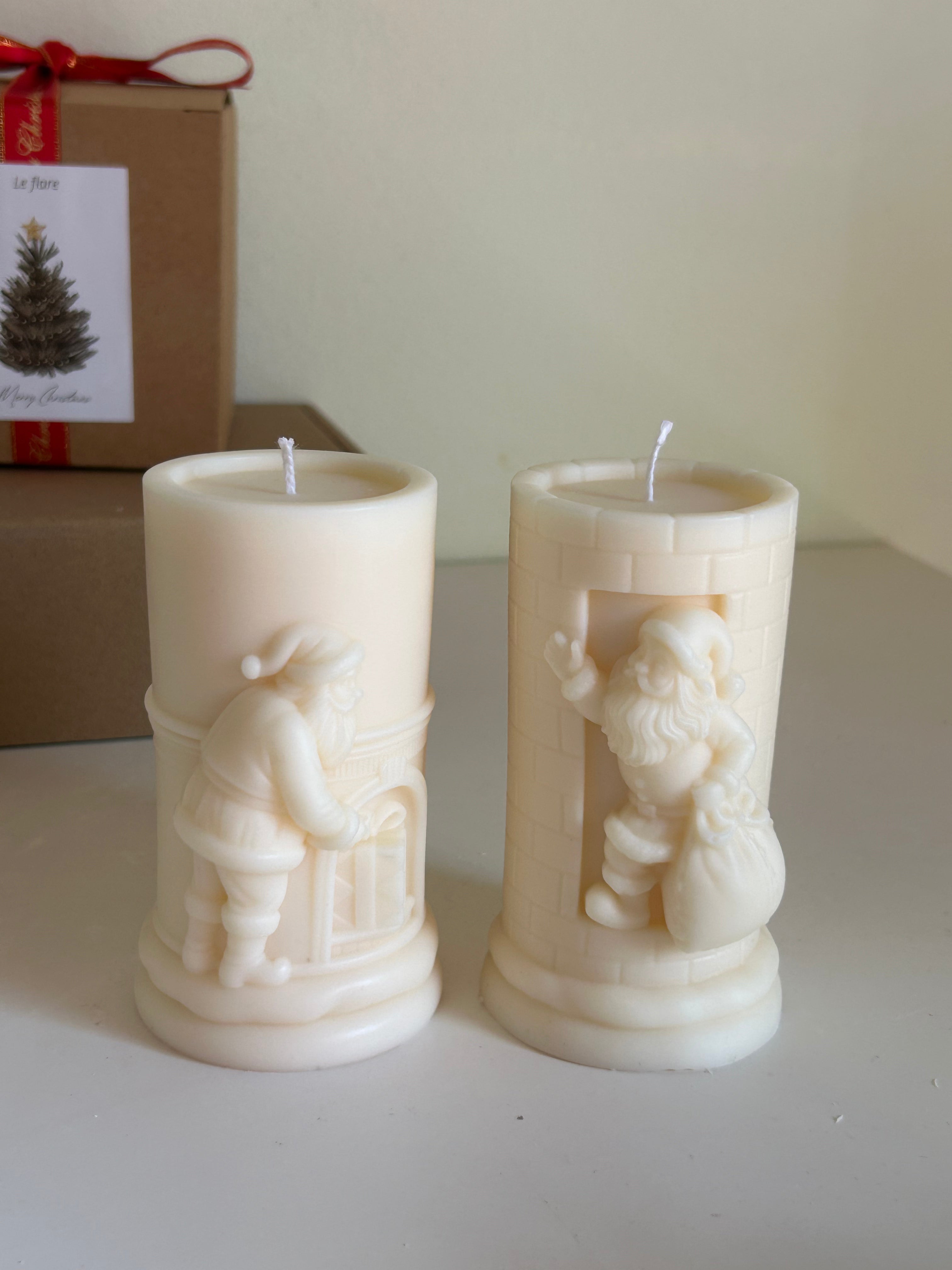 Santa Claus Pillar Candles